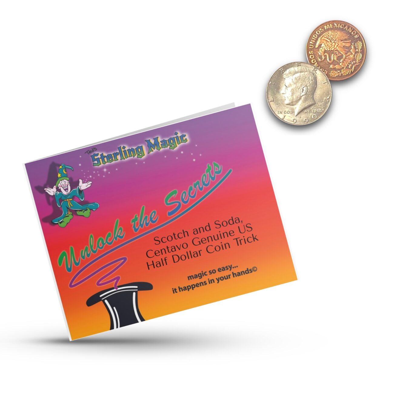 Scotch and Soda Centavo Coin Trick Sterling Magic Coins