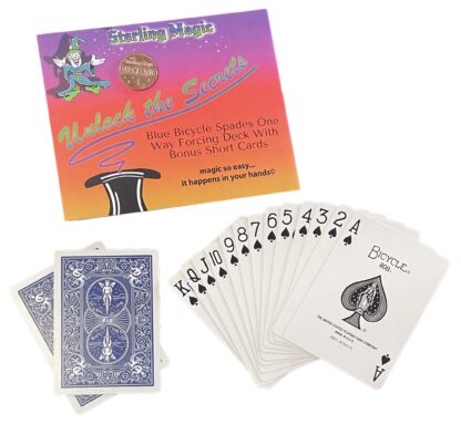 Ted's Sterling Magic One Way Force Deck with Short Cards in Bicycle Blue Back Spades