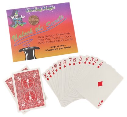 Ted's Sterling Magic One Way Force Deck with Short Cards in Bicycle Red Back Diamonds