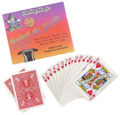 Ted's Sterling Magic One Way Force Deck with Short Cards in Bicycle Red Back Hearts