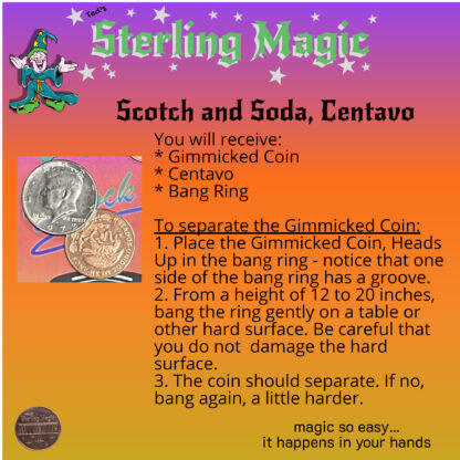 Ted's Sterling Magic Scotch and Soda Centavo Included Parts
