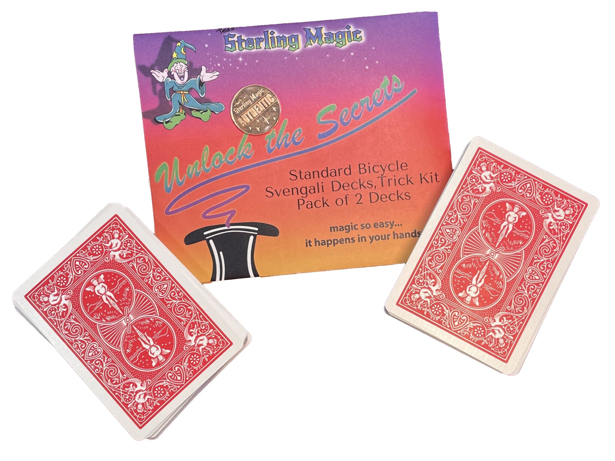 Standard Bicycle Svengali Decks Trick Kit, Pack of 2 Decks with