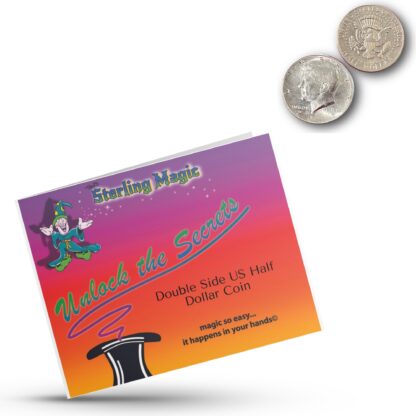 Genuine US Double Sided Half Dollar Coins With Instructions for Magic Tricks - Image 2
