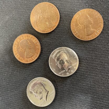 Hopping Half English Penny Half Dollar Coin Trick - Image 3