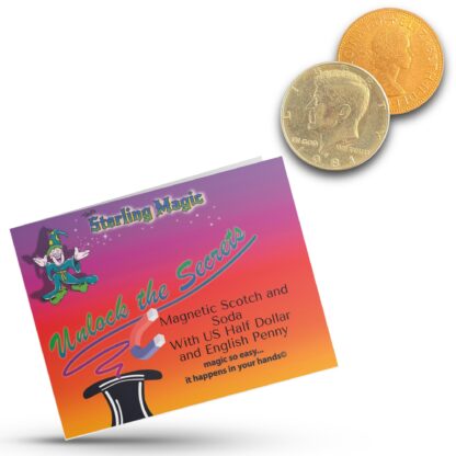 Ted’s Sterling Magic Scotch and Soda English Penny Genuine US Half Dollar Coin Trick